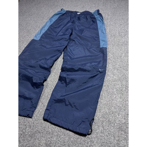 Vintage Nike Track Pants Mens Y2K Gray Tag Navy Nylon Size M - Picture 8 of 10